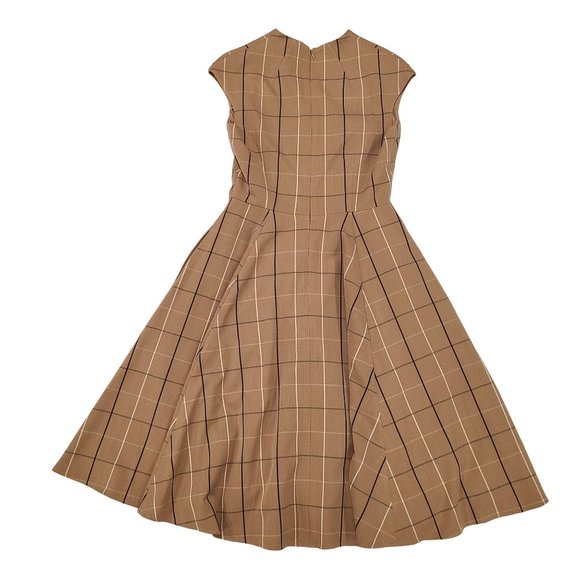 NWT Gal Meets Glam Collection Eva Plaid Midi Dress Size 6 - Picture 2 of 10